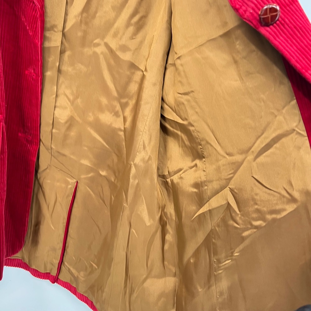 Orvis Red Corduroy With Tan Elbow Patches‎ Blazer Size 12 - Picture 16 of 16